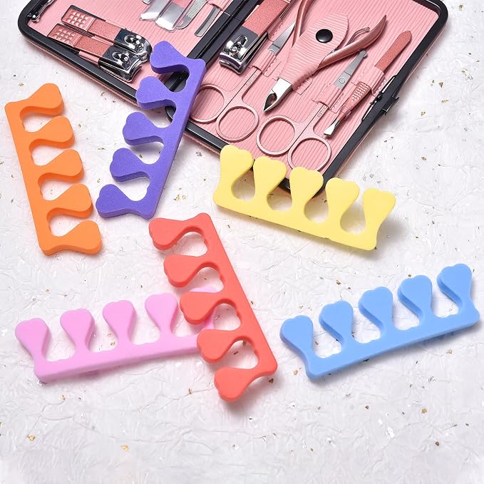 Toe Separators Set 24pcs Colorful Heart Sponge Toe Spacers Soft Foam Toe Finger - Image 8
