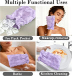 VOOVA & MOVAS 6-Pack Shower Wash Cloth, 100% Cotton Soft Absorbent Bath Mitts - Image 4