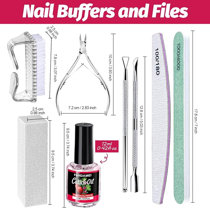 FANDAMEI Nail Files and Buffers, Nail Care Kit - Image 2