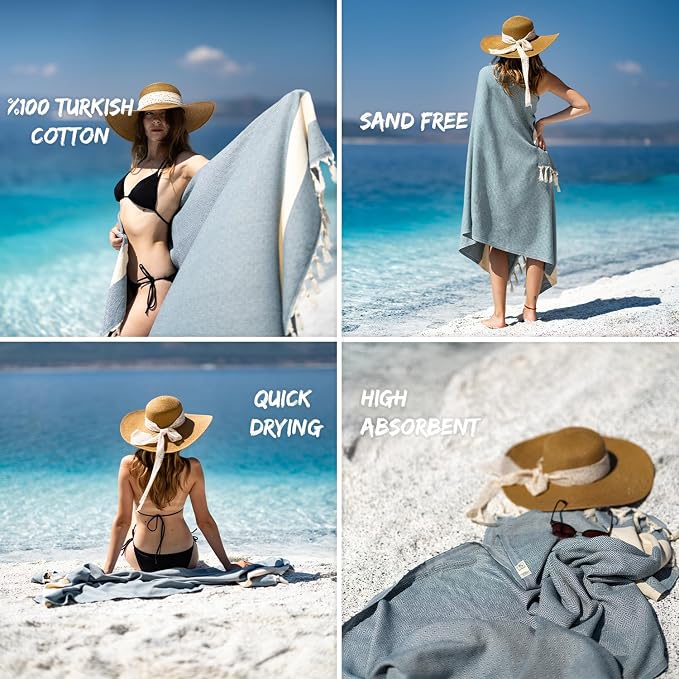 Turkish Beach Towels Oversized Clearance XL 40x71- Sand Free Beach Towel- 100% - Image 2