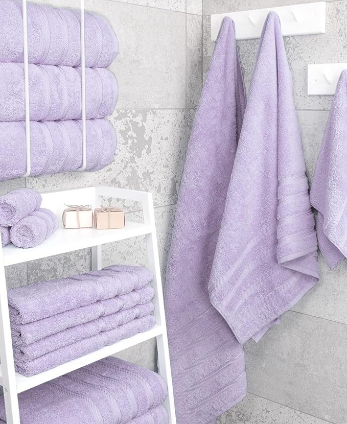 American Soft Linen Luxury 4 Piece Bath Towel Set, 600 GSM 100% Cotton Turkish - Image 2