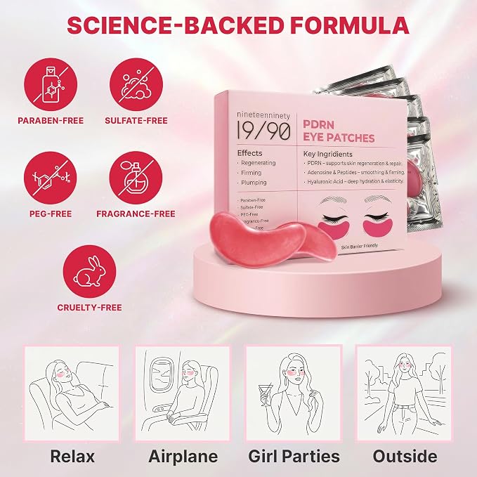 19/90 PDRN Revitalizing Hydrogel Eye Patches - Image 7