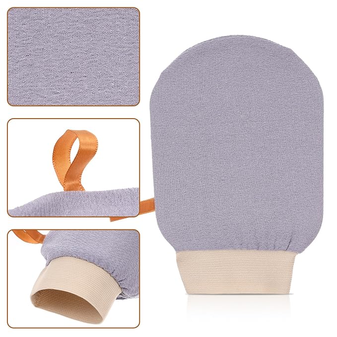 3PCS Exfoliating Mitt for Body Exfoliating Gloves for Shower Body Scrub Glove - Image 3