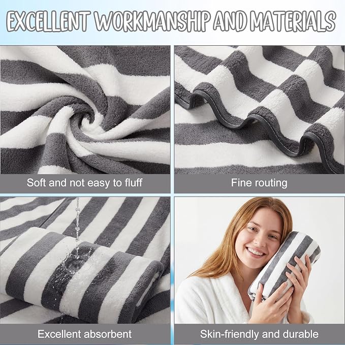 SmoothNovelty 16 Pack Microfiber Bath Towels Bulk 27'' x 60'' Oversized Size - Image 3