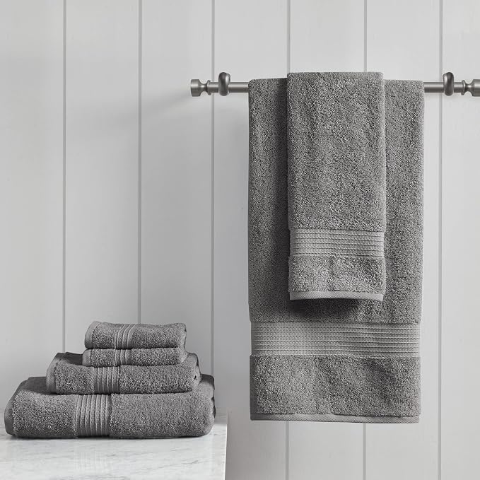 Madison Park Organic 100% Cotton Bathroom Towel Set, Hotel & Spa Quality Highly by MADISONPARK