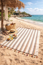 Morrocan Beach Towel | Cotton Blanket Throw, Sand Free, Quick Dry, Turkish - Image 4