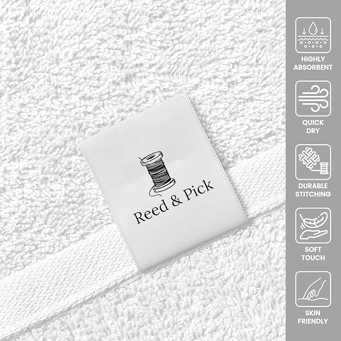 Reed&Pick 24 Pack White Hand Towels 100% Cotton Spa Towels 16x26 inches Highly - Image 3