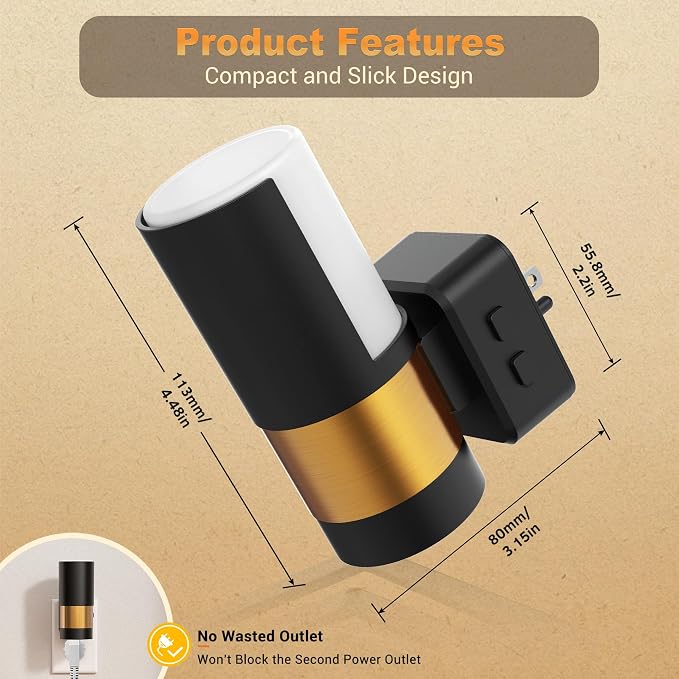 JandCase Plug in Night Light, Rotating Night Light - Image 8