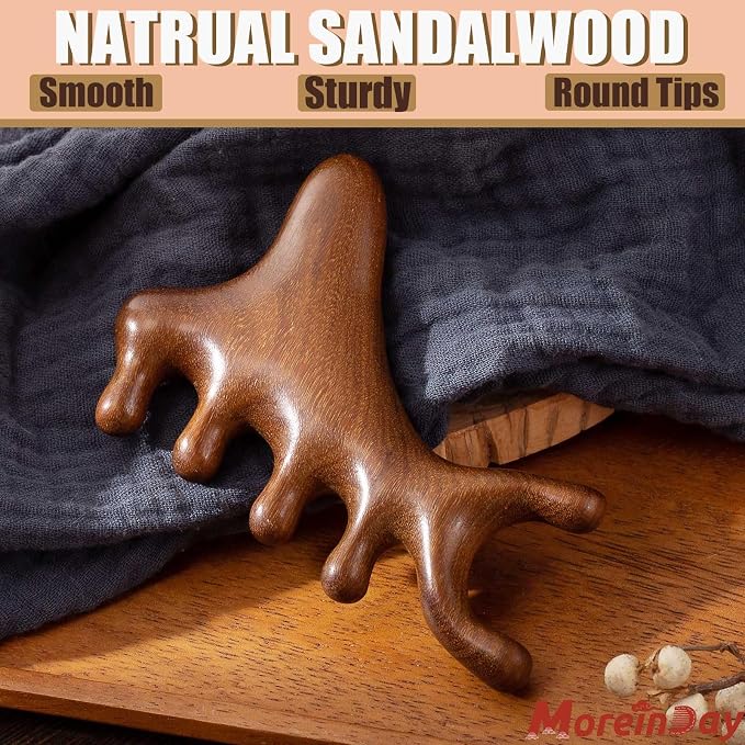 Wooden Scalp Massager for Scalp Gua sha, Massage Comb, Wooden Head Massager - Image 2