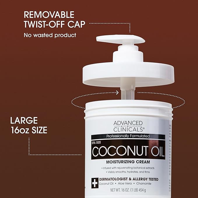 Advanced Clinicals Coconut Oil Body Cream - Image 3