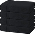 White Classic Black Bath Towels 27x54 Inch, Cotton Towel Set by WhiteClassic