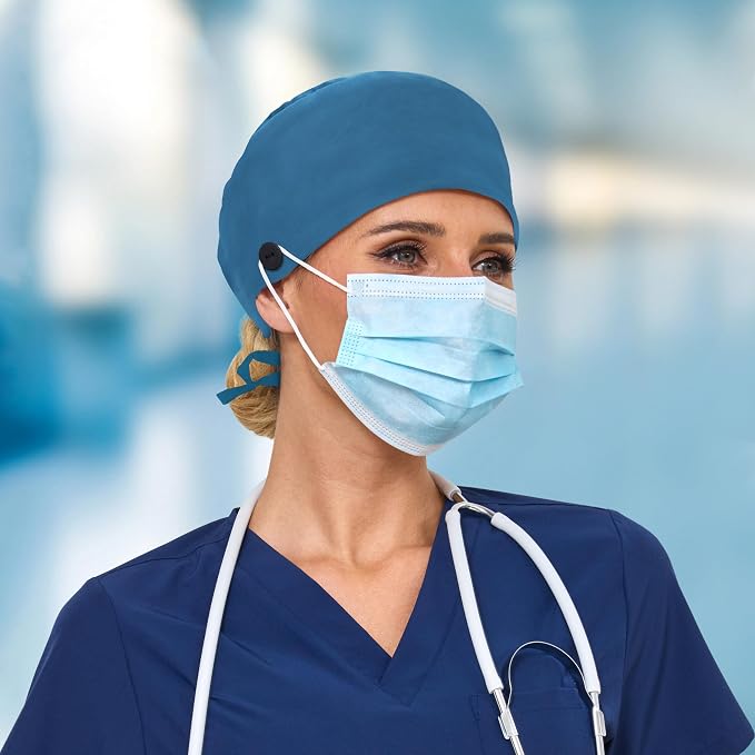 Satin Lined Scrub Cap, Adjustable Surgical Cap - Image 5