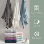 Madison Park Turkish 100% Cotton 600Gsm Luxury Premium Thick Soft Absorbent - Image 6