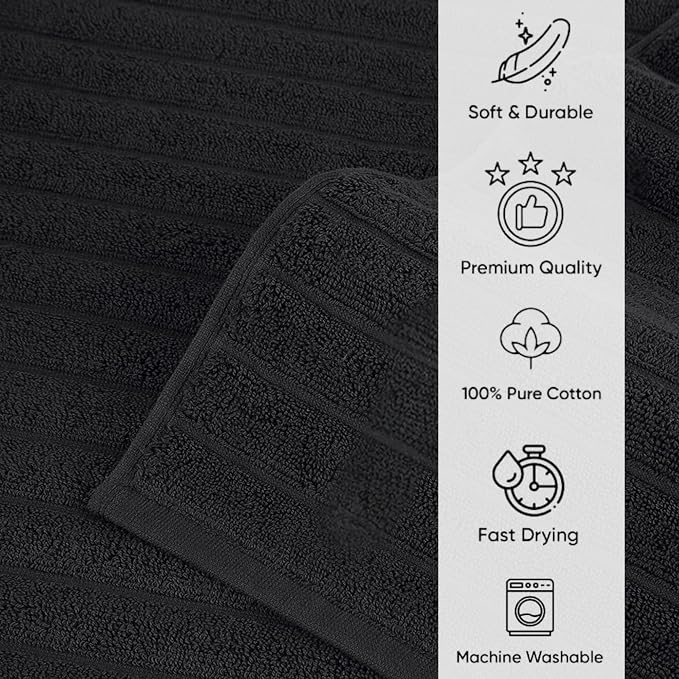 Classic Turkish Towels CTT Luxury 6 Piece Towel Set, 100% Turkish Cotton - Image 4