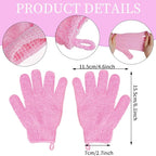 4 Pairs Bath Exfoliating Gloves Scrub, Double Sided Bath Mitts Scrubs - Image 2