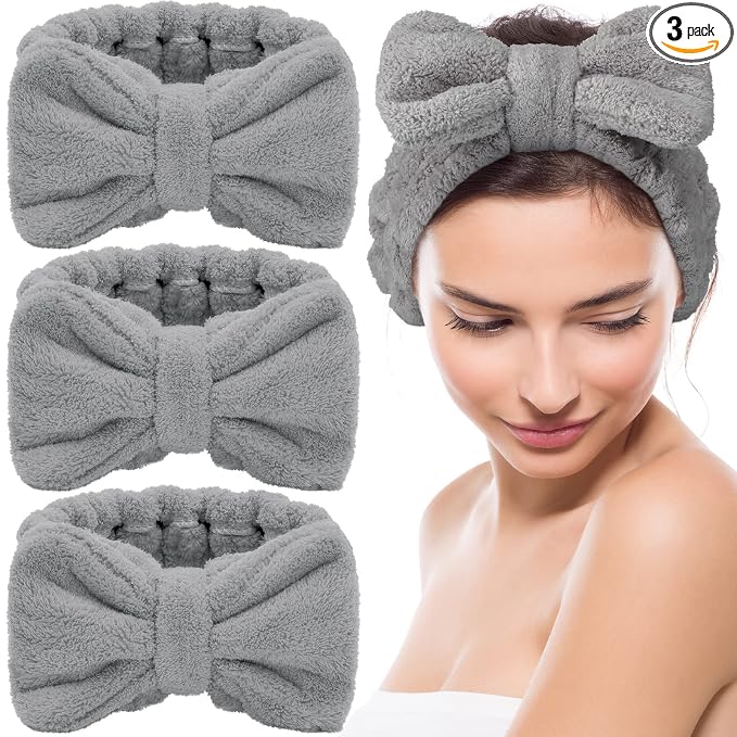 3 Pieces Towel Headbands for Women Makeup Headband for Washing Face Makeup Spa by Hicarer