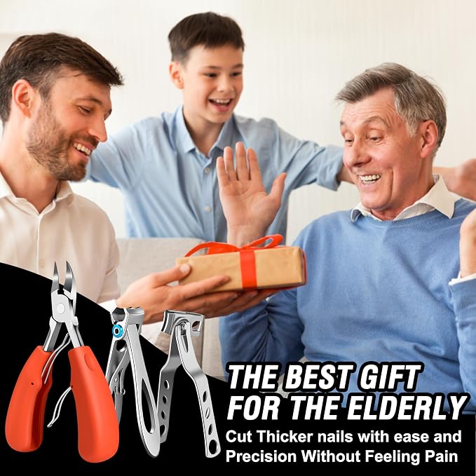 Toenail Clippers for Seniors Thick Toenails, Aucurwen Heavy Duty Toe Nail - Image 7