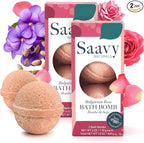 Saavy Naturals Bath Bombs – Relaxing Foaming Fizz Bubbles, Organic Bath Bombs by SaavyNaturals