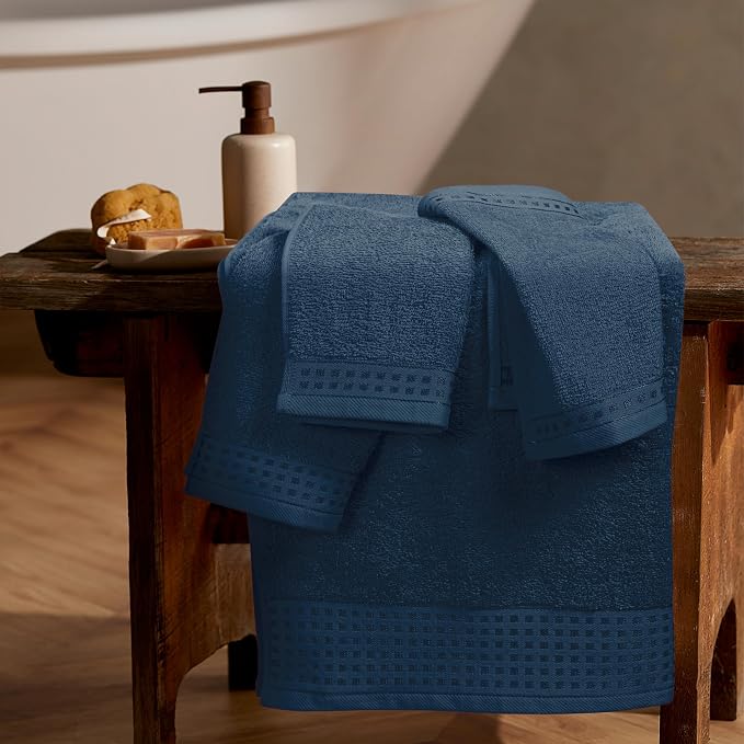 GLAMBURG Ultra Soft 3 Pack Cotton Towel Set, Contains a Bath Towel 28x55 inch - Image 3