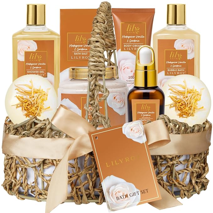 Mother's Day Gift Basket for Mom, Gifts for Women, Spa Gift Basket for Women by LILYROY