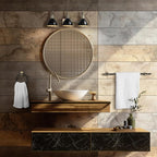 GLOBE Electric 63000058 5-Piece All-in-One Bathroom Accessory Set, Brass & Black - Image 3