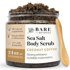 Bare Botanics Coconut Coffee Body Scrub 24oz | Made in Madison, WI | All by BareBotanics