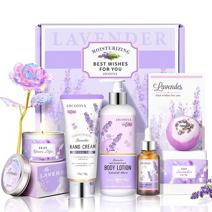 Lavender Spa Bath and Body Gift Set by LUCOTIYA