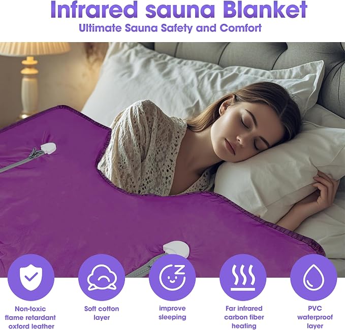 Natural Jade and Tourmaline Heat Far Infrared Sauna Blanket - Image 5