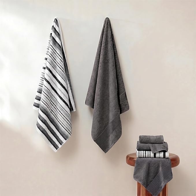 Modern Threads Pax 6-Piece Reversible Yarn Dyed Jacquard Towel Set - Image 2