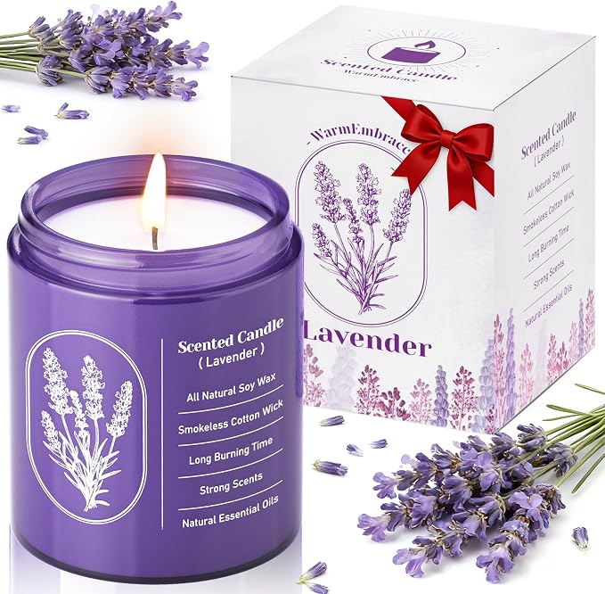 WarmEmbrace Lavender Scented Candles by WarmEmbrace