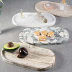 Koville Natural Marble Tray for Bathroom Countertop, Marble Vanity Trays for - Image 7