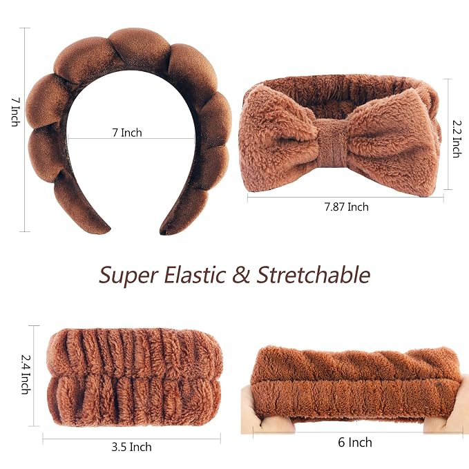 VELSCRUN Spa Headband, Makeup Face Wash Skincare Headbands, Stuff - Image 6