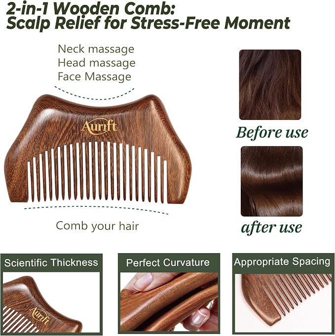 Mother’s Day Gift for Mom, Relaxation Gifts Set, Wooden Gua Sha Tool Set – Face - Image 7