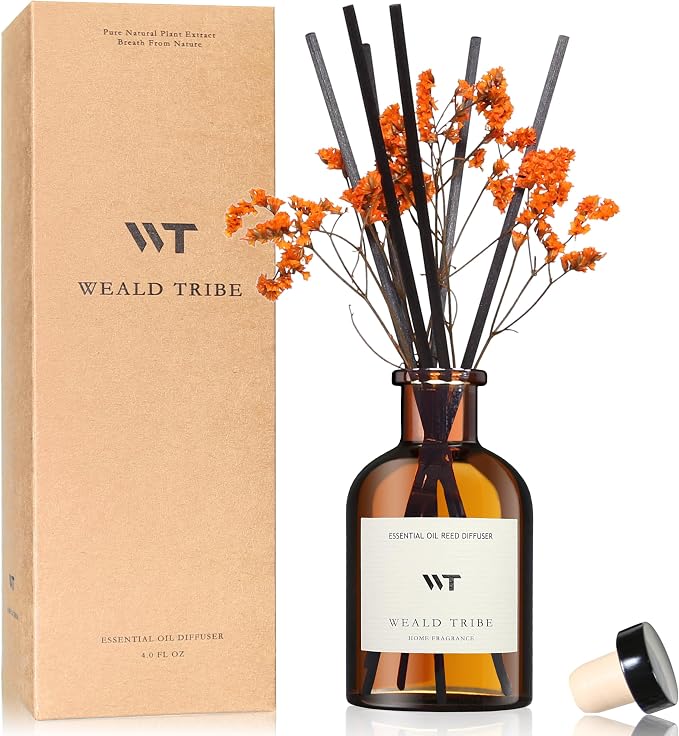 WEALD TRIBE Flower Reed Diffuser Set Neroli Scent by WEALD+TRIBE