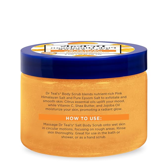 Dr Teal's Pink Himalayan Salt Body Scrub, Glow & Radiance - Image 8