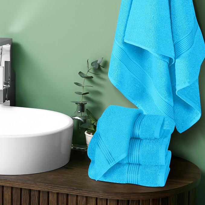 Elvana Home Ultra Soft 6 Pack Cotton Towel Set, Contains 2 Bath Towels 28x55 - Image 3