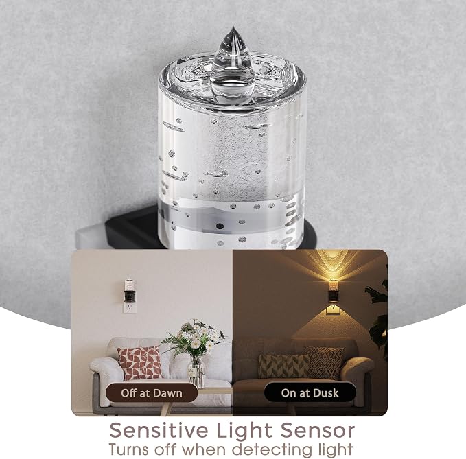 Briignite Flameless Candle Night Light, Bubble Night Lights Plug into Wall - Image 3