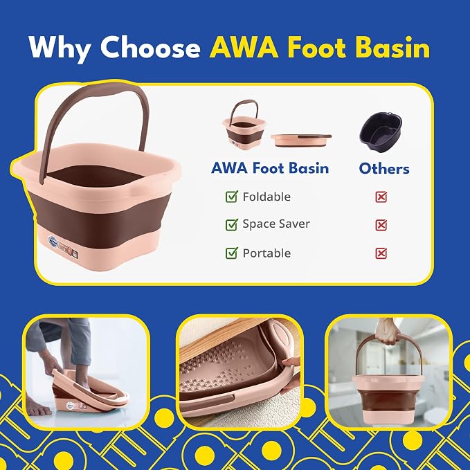 AWA Foot Soaking Tub, Collapsible Foot Bath Soak Tub - Image 5