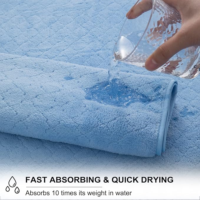 8-Piece Blue Bath Towels Set, 2 Oversized Large Bath Towels Sheet, 2 Hand - Image 4