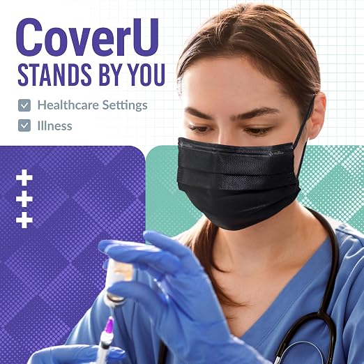 Medtecs Face Mask Disposable – Available in 50 & 2, 3-Ply Breathable, Soft Fit - Image 3