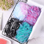 BTYMS 4 Pieces 75g/pc Shower Loofahs Large Bath Sponge Mesh Pouf Wash Puff - Image 6