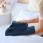 GLAMBURG Ultra Soft 3 Pack Cotton Towel Set, Contains a Bath Towel 28x55 inch - Image 4