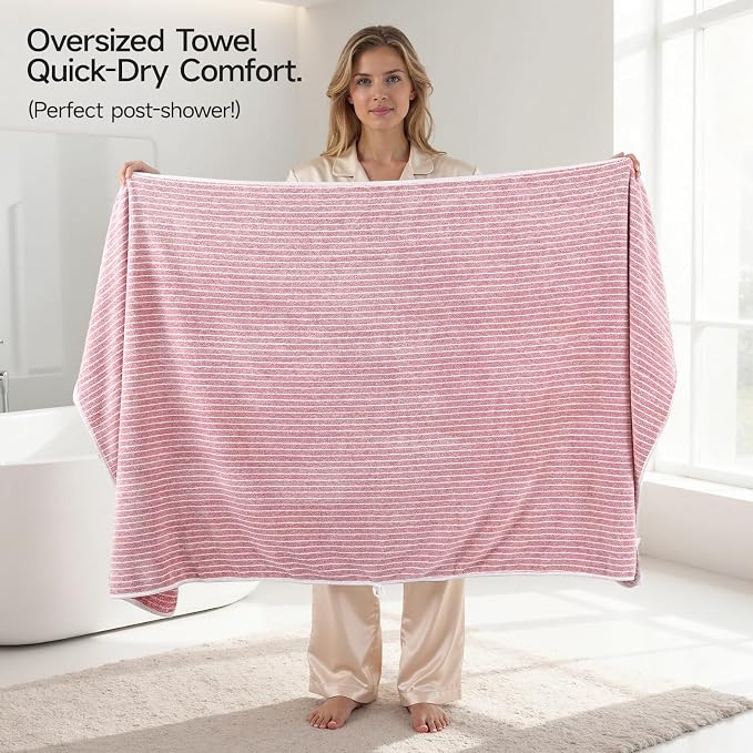 REDKISS Ultra Soft Bath Towels Set of 6 Large 35"x70" | 100% Microfiber - Image 6