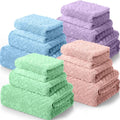 Mixweer 16 Pieces Bath Towels Set Quick Dry Towel Set by Mixweer