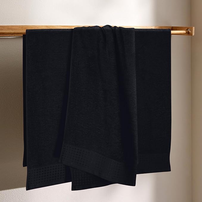 GLAMBURG Ultra Soft 4 Pack Oversized Bath Towel Set 27x54 inches, 100% Cotton - Image 3