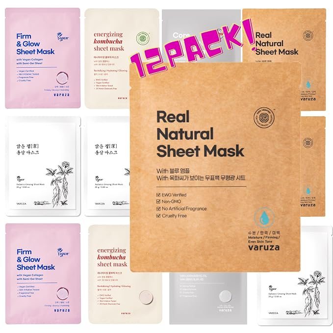 Best Collection – Premium Vegan Korean Sheet Mask Set | Firming, Hydration & by Thebeginningofcleanbeauty