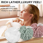 Loofah Charcoal Bath Shower Sponge Body Scrubber, 75g Exfoliate Mesh Pouf - Image 7