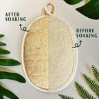 YIQINGJIE Natural Loofah Sponge Exfoliating Body Scrubber, Made - Image 2