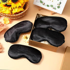 BBTO 4 Pcs Silk Sleep Eye Masks Smooth Soft Satin Eye Covers - Image 4