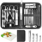 26-Piece Professional Manicure and Pedicure Kit, Nail Clippers Set, Stainless by LUCK+AROUND